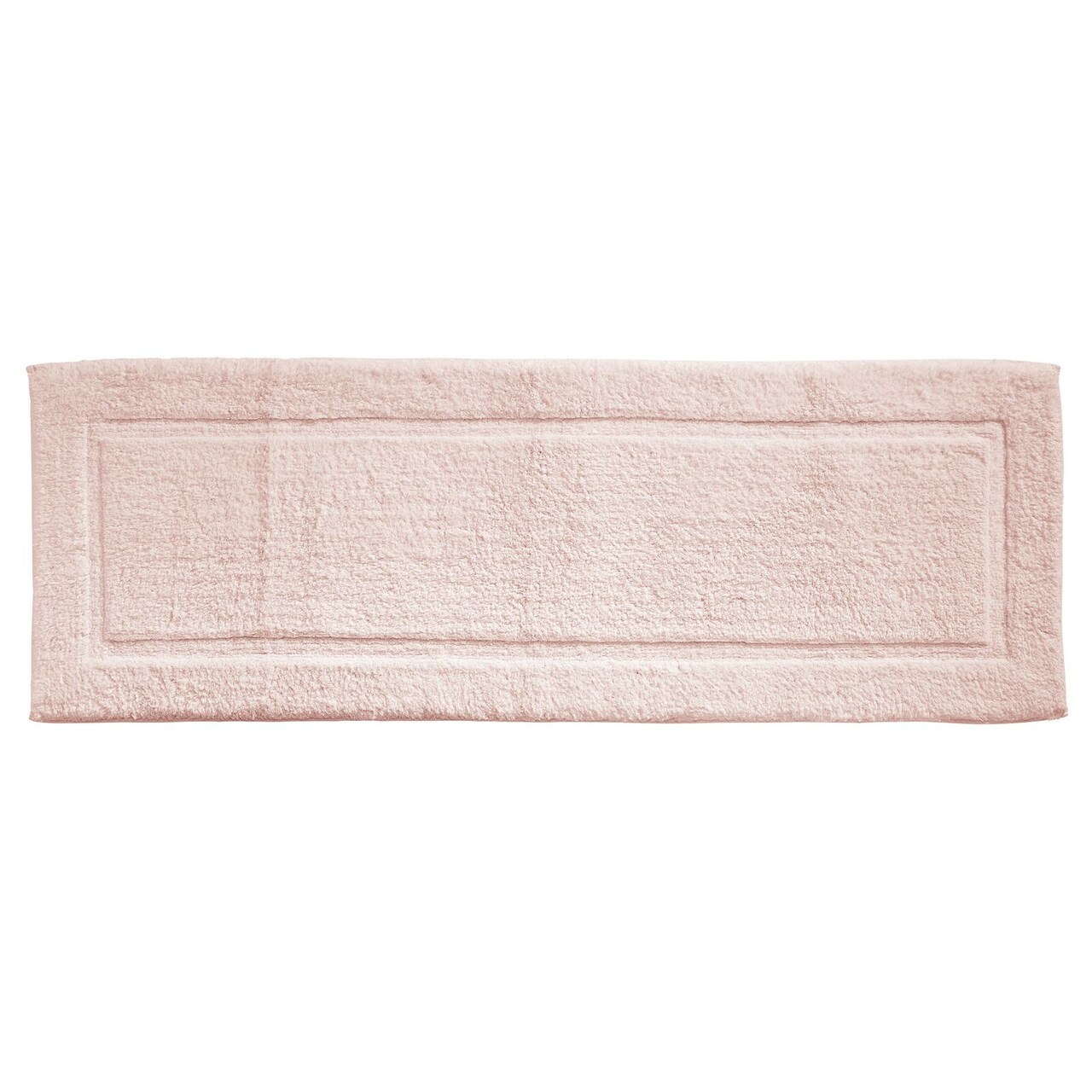 mDesign Bathroom 100% Cotton Rectangular Rug, Long Runner, 60" x 21"